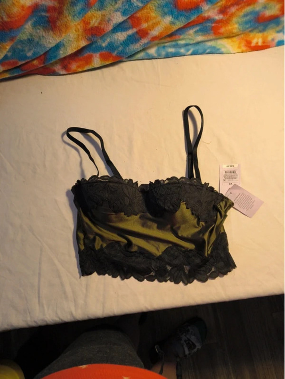 #NWT #Auden #Bralette ##Lacetrim #Oliveandblack #SizeXS